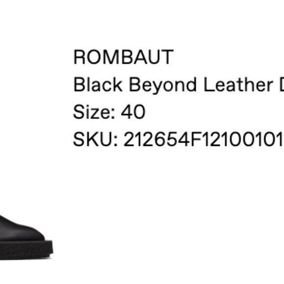 ROMBAUT Black Beyond Leather Drone Loafers Size: 40 - Picture 8 of 8